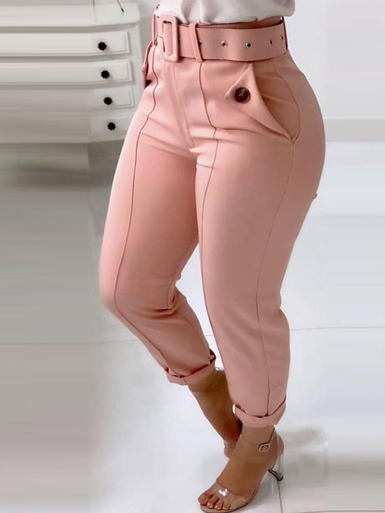 Pocket Design Buttoned Casual Pants - LuckyFash™