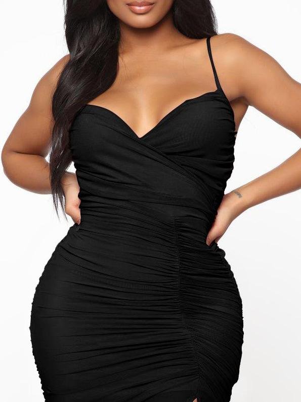 Popular Low-cut Slit Evening Maxi Dress - LuckyFash™