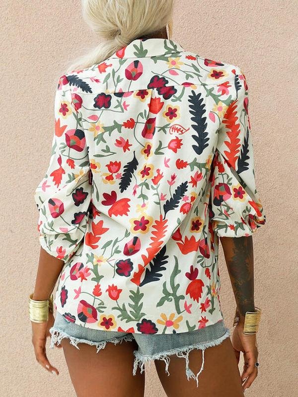 Printed Long Sleeve Lapel Fashion Shirt - LuckyFash™