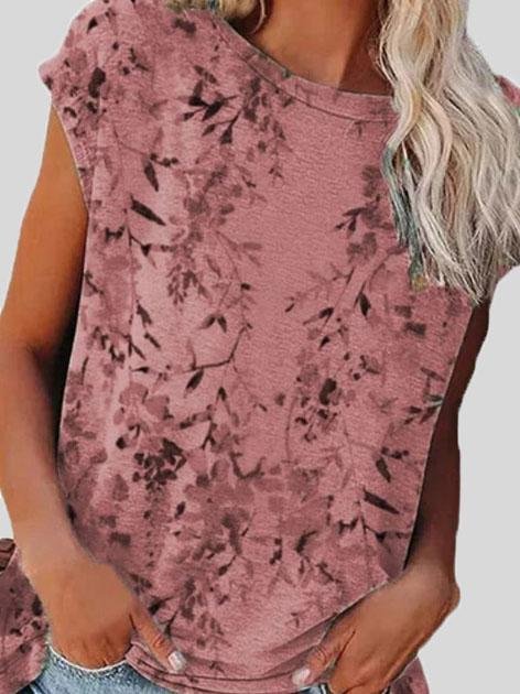 Printed Short Sleeve Round Neck Casual T-shirt - LuckyFash™