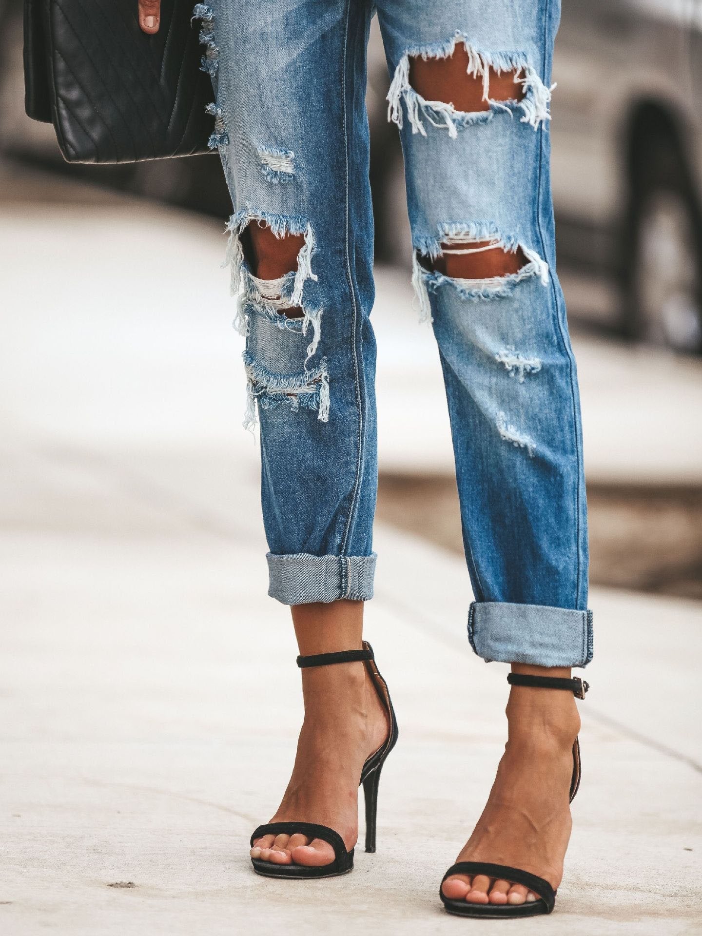 Ripped Straight Pocket Casual Jeans - LuckyFash™