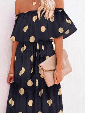 Ruffled Tube Up Big Swing Dress - LuckyFash™
