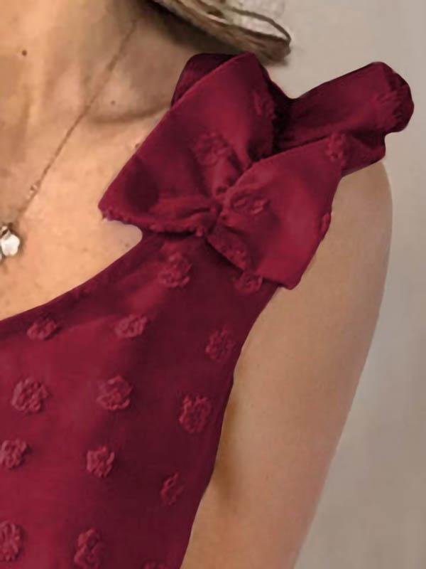 Solid Color Fold Shoulder Strap Vest - LuckyFash™