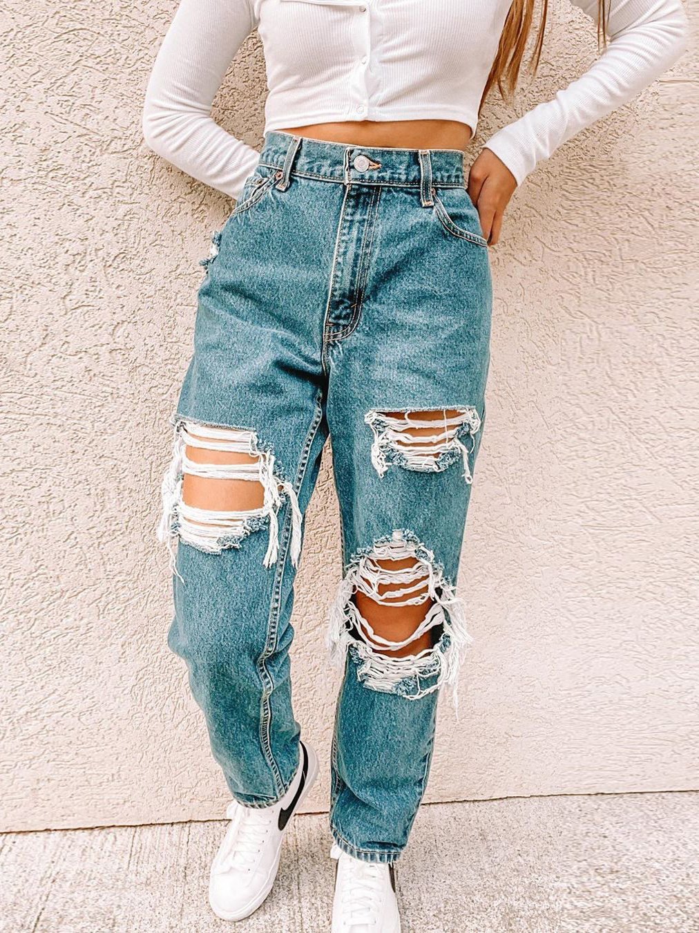 Summer Fashion Ripped Denim Trousers - LuckyFash™