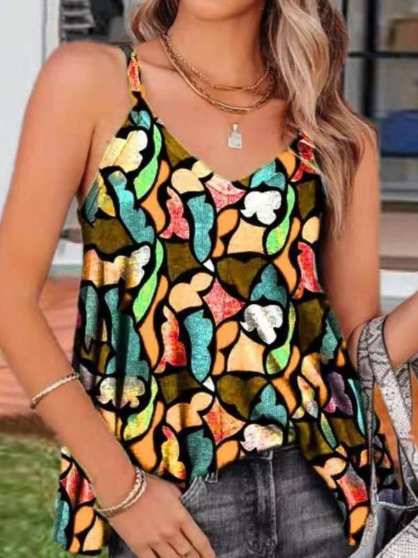 Summer Loose Print Camisole Vest - LuckyFash™