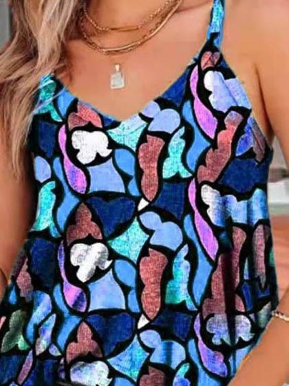 Summer Loose Print Camisole Vest - LuckyFash™