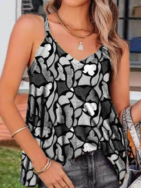 Summer Loose Print Camisole Vest - LuckyFash™