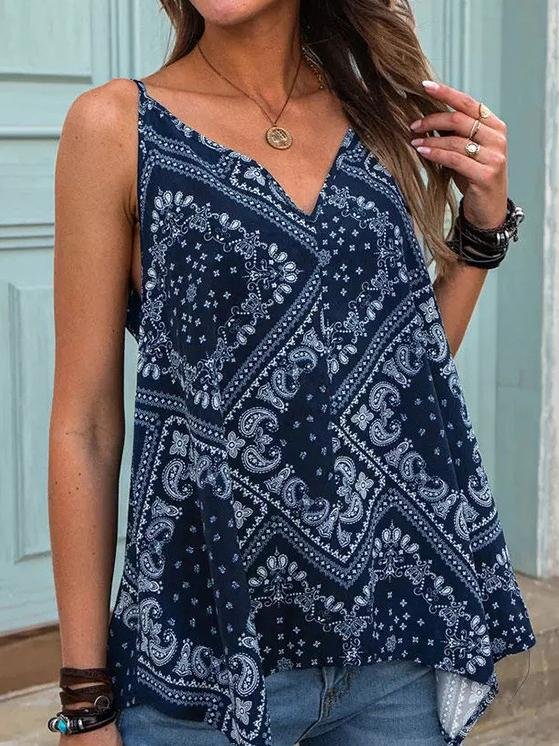 Trendy Loose Print Camisole Tank Top - LuckyFash™
