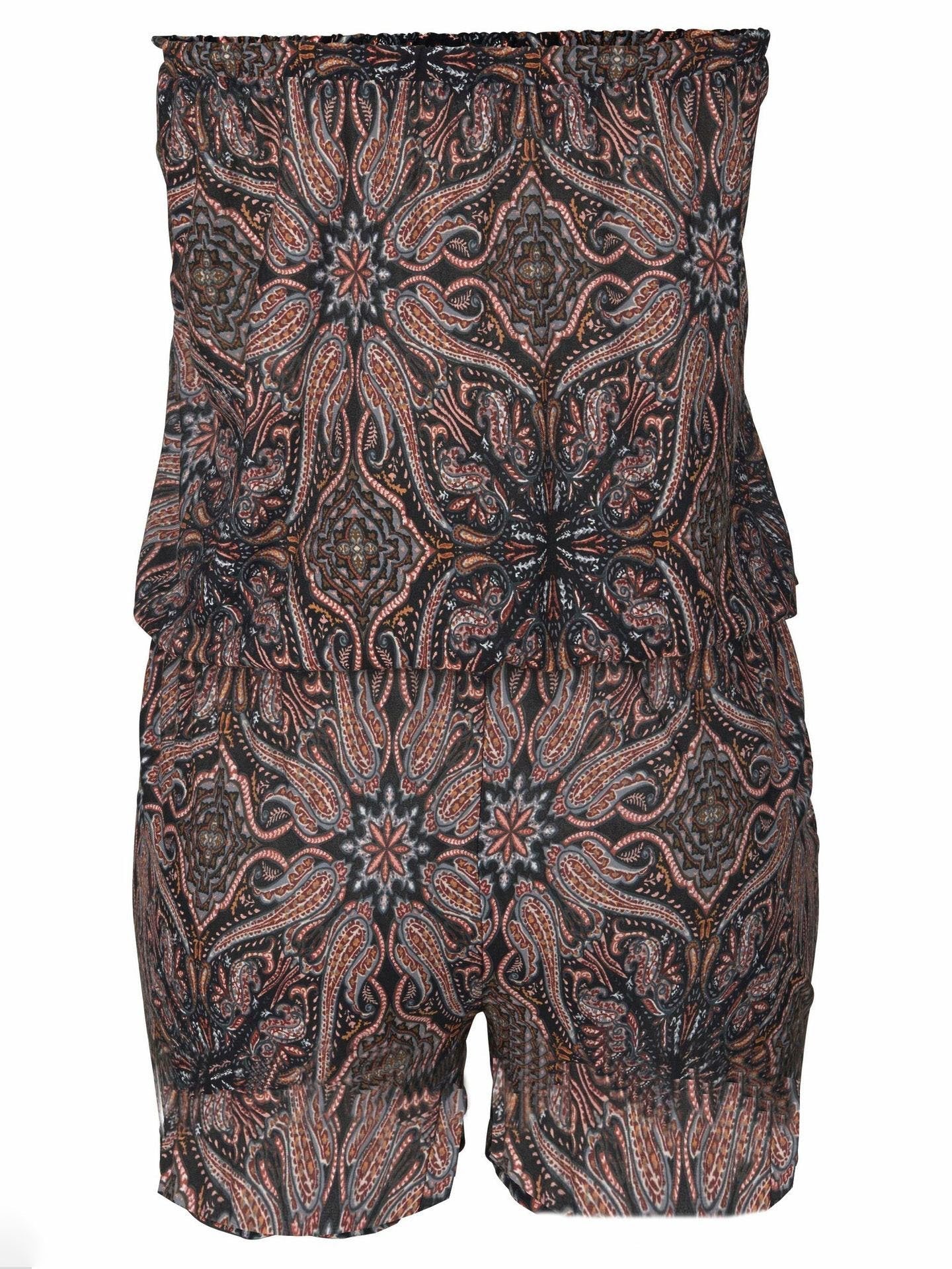 Tube-up Printed Bench Casual Jumpsuit - LuckyFash™