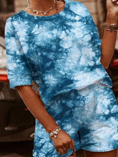 Two-Piece Leisure Tie-Dye Printing Loungewear - LuckyFash™