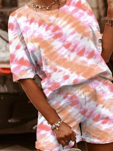 Two-Piece Leisure Tie-Dye Printing Loungewear - LuckyFash™