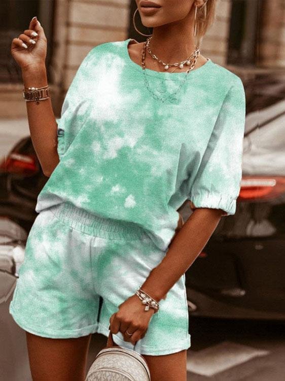 Two-Piece Leisure Tie-Dye Printing Loungewear - LuckyFash™