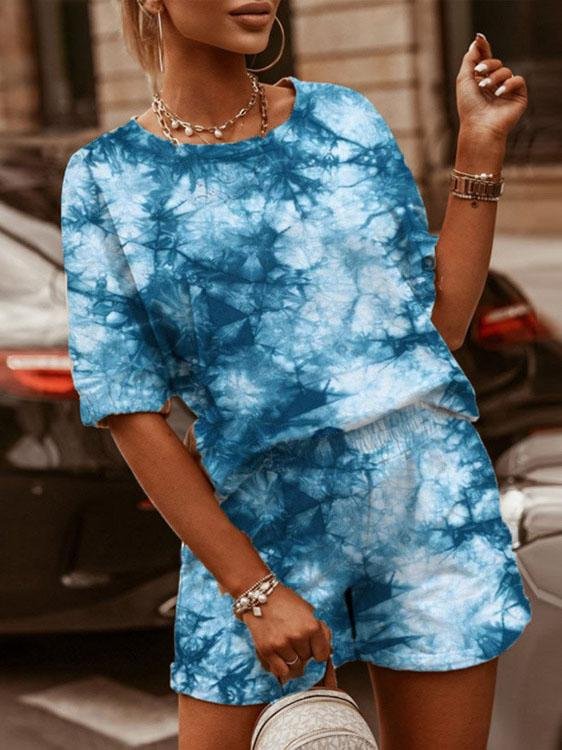 Two-Piece Leisure Tie-Dye Printing Loungewear - LuckyFash™