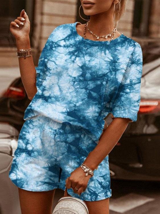 Two-Piece Leisure Tie-Dye Printing Loungewear - LuckyFash™