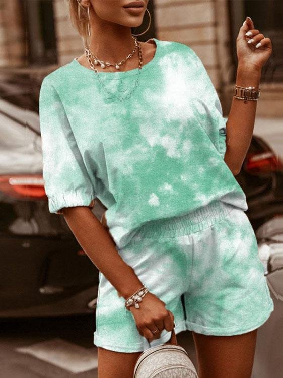 Two-Piece Leisure Tie-Dye Printing Loungewear - LuckyFash™