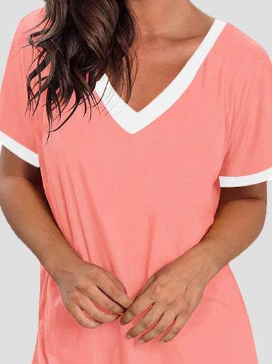V-neck Short Sleeve Casual T-shirts - LuckyFash™