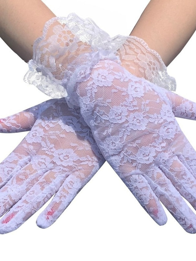 Gloves Lace Gloves Wedding Party Evening Gift Polyester Simple Bridal Gloves Sexy 1 Pair for Women - LuckyFash™