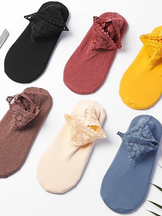 Anckle Socks Low Cut Socks Daily Solid Colored Cotton Simple Style Casual 1 Pair for Women - LuckyFash™
