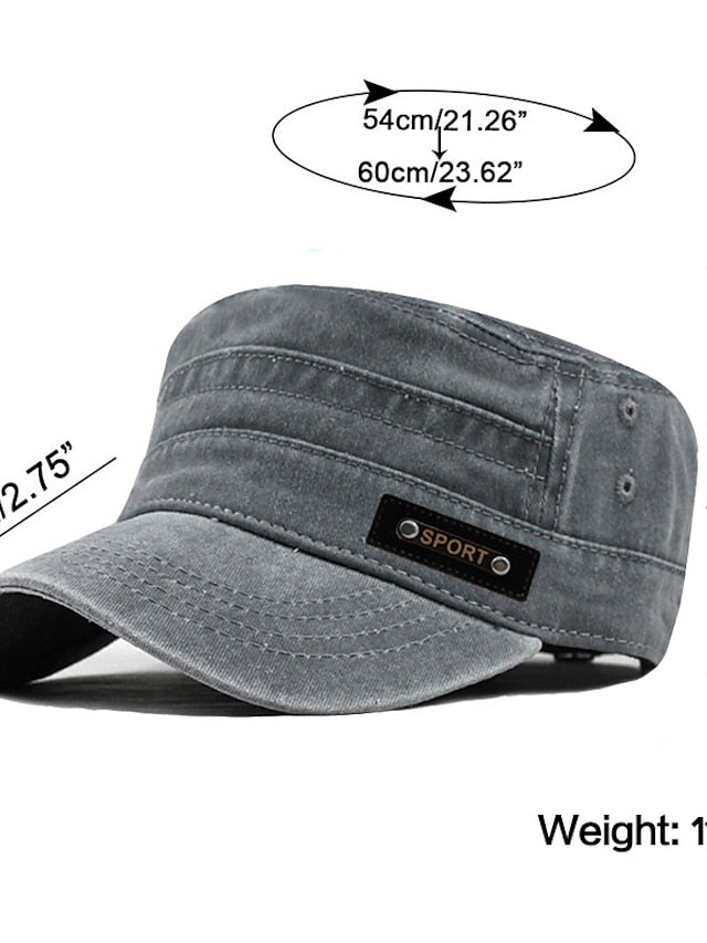 Four Seasons Casual Washed Cotton Flat Top Hat Unique Design Vintage Adjustable Fisher Caps Men Women Cap for Women - LuckyFash™