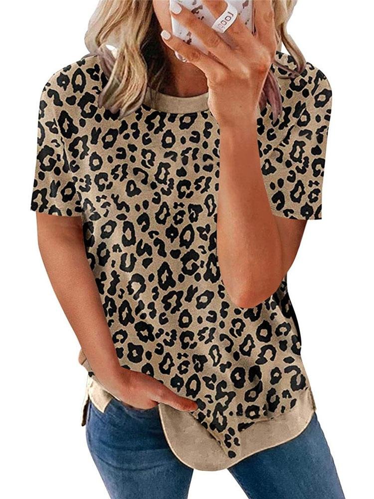 Women Casual Leopard Printed Relaxed T-shirts - LuckyFash™