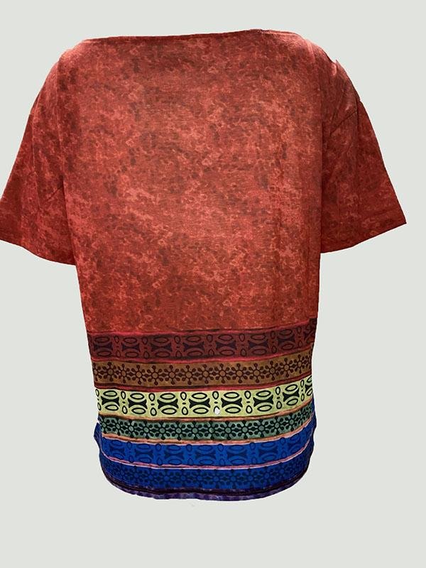Women Graphic Printed V Neck Short Sleeve T-shirts - LuckyFash™