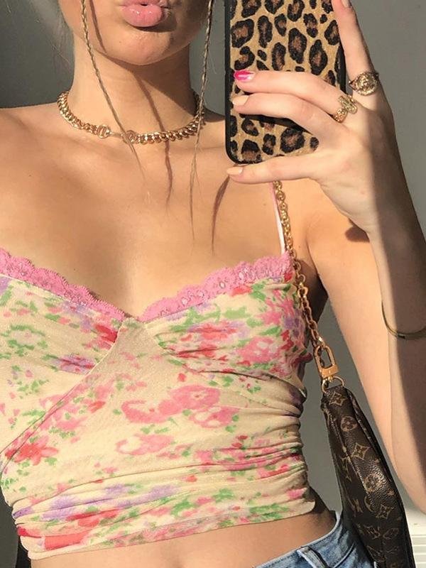 Women Lace Stitching Sleeveless Top - LuckyFash™