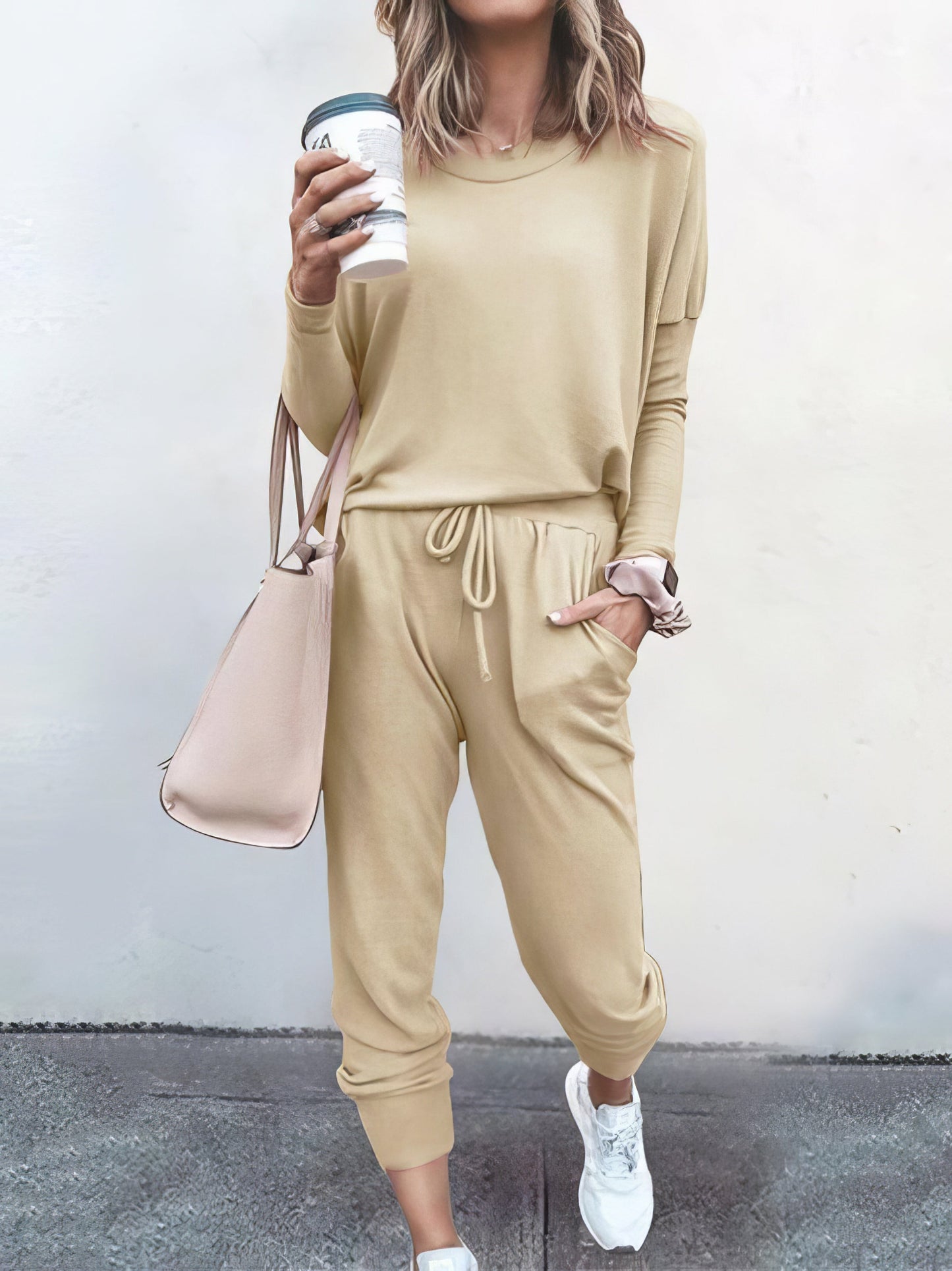 Women Solid Color Long Sleeve Long Pants Pajamas Set - LuckyFash™