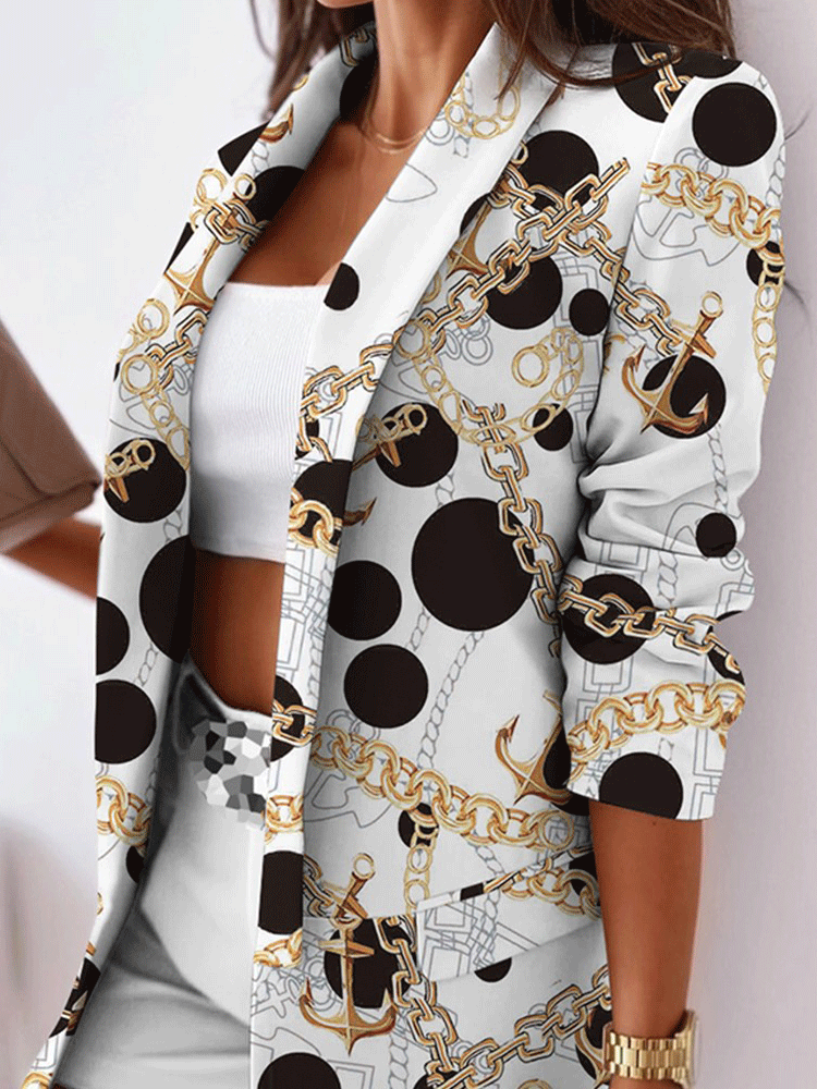 Women's Blazers OL Temperament Printing Slim Blazer - LuckyFash™