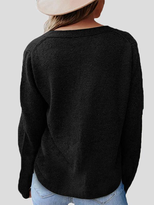 Women's Cardigans Casual Solid Long Sleeve Button Knit Cardigan - LuckyFash™