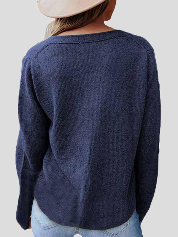 Women's Cardigans Casual Solid Long Sleeve Button Knit Cardigan - LuckyFash™