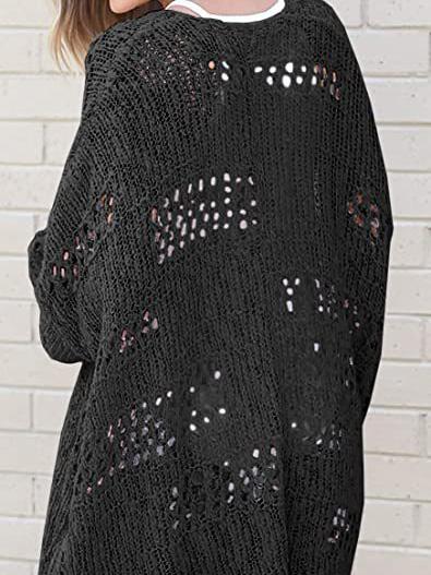 Women's Cardigans Crochet Loose Long Sleeve Knitted Sweater Cardigan - LuckyFash™