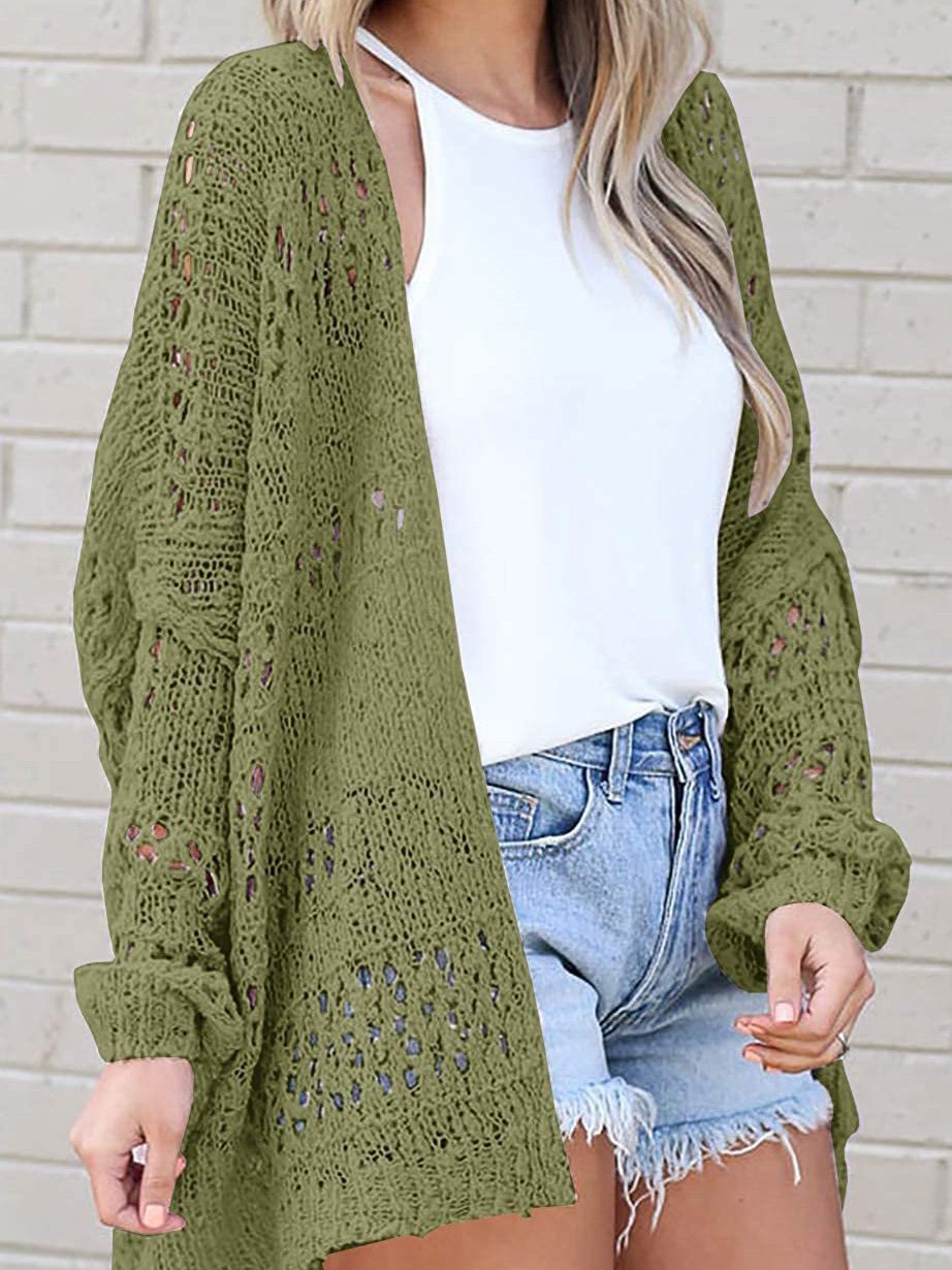 Women's Cardigans Crochet Loose Long Sleeve Knitted Sweater Cardigan - LuckyFash™