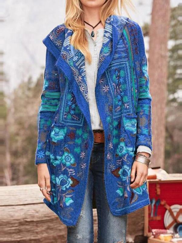 Women's Coats Casual Printed Slim Long Sleeve Coat - LuckyFash™