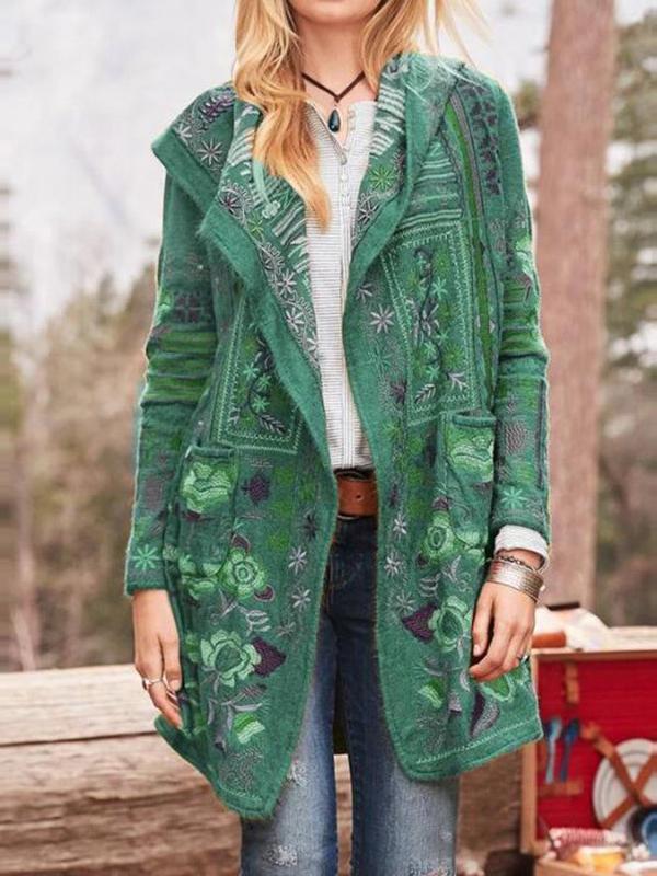 Women's Coats Casual Printed Slim Long Sleeve Coat - LuckyFash™
