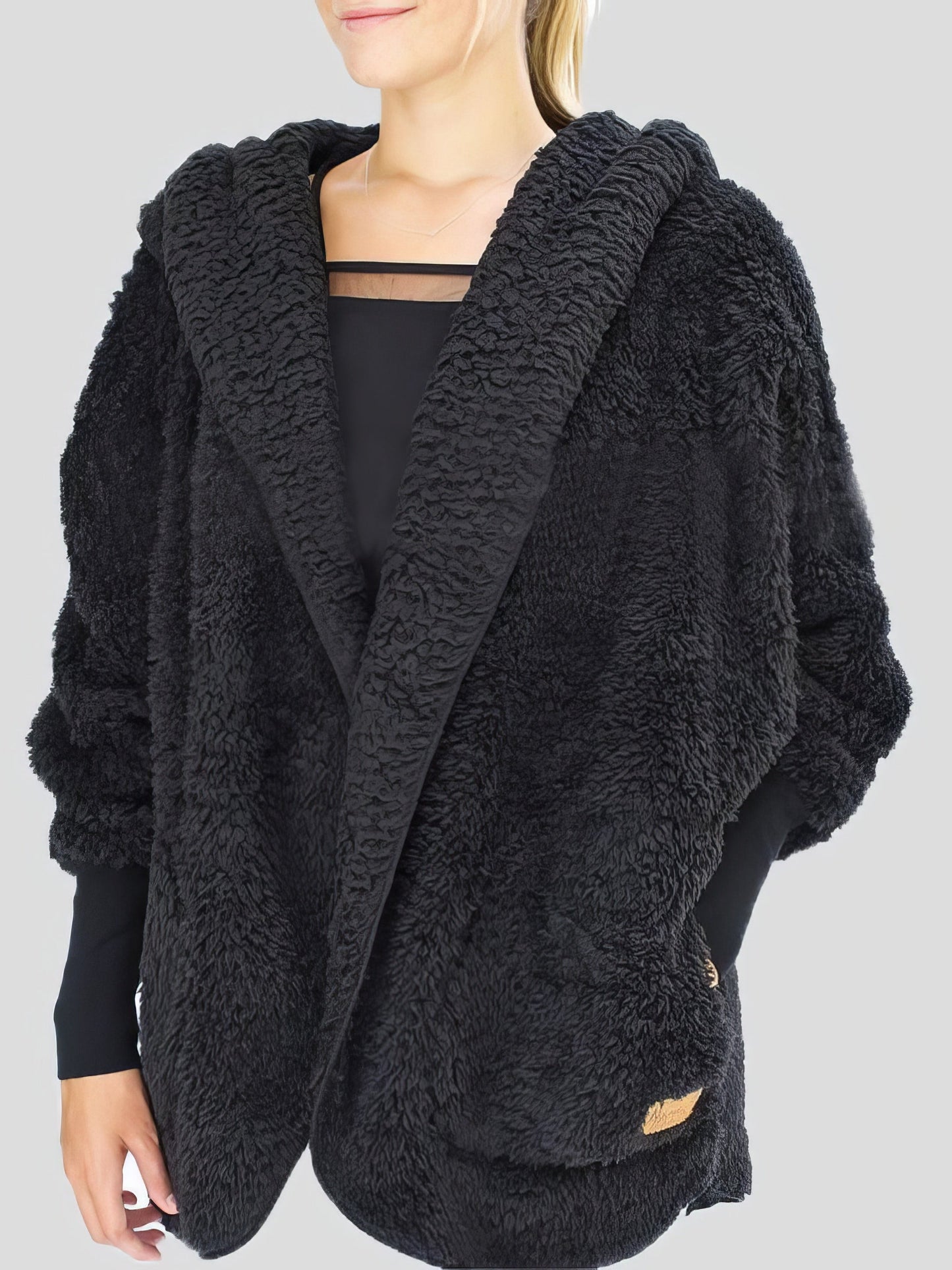 Women's Coats Fashion Furry Hooded Pocket Coat - LuckyFash™