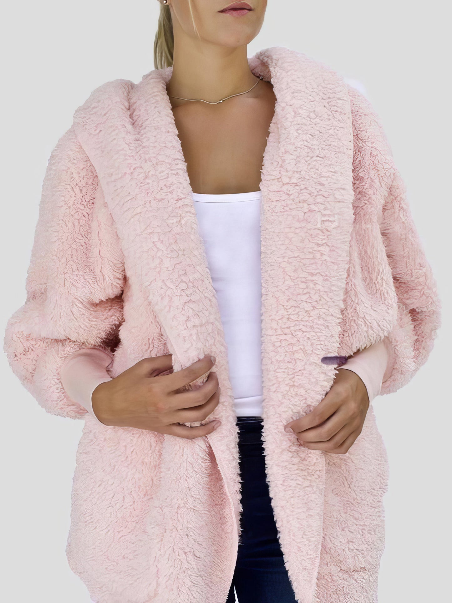 Women's Coats Fashion Furry Hooded Pocket Coat - LuckyFash™