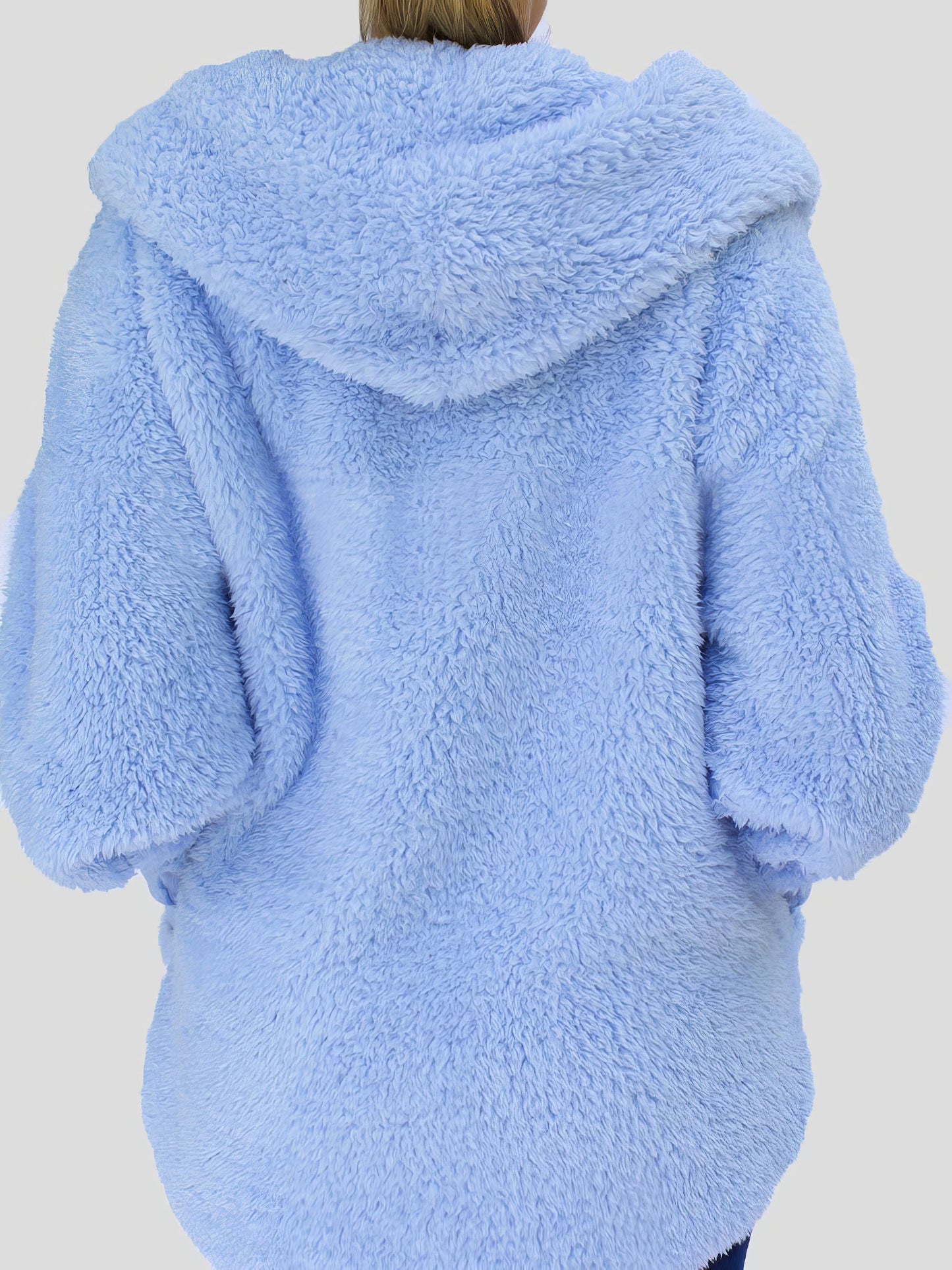 Women's Coats Fashion Furry Hooded Pocket Coat - LuckyFash™