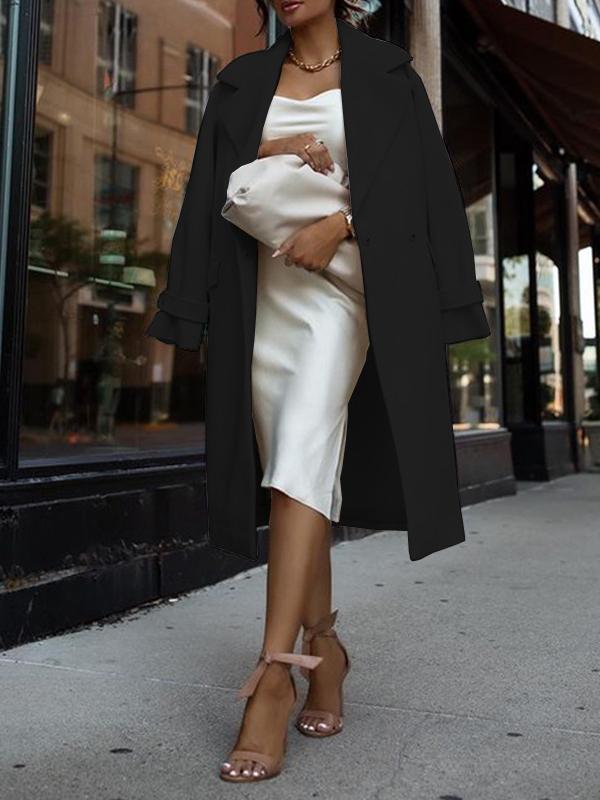 Women's Coats Fashion Lapel Mid-Length Woolen Coat - LuckyFash™