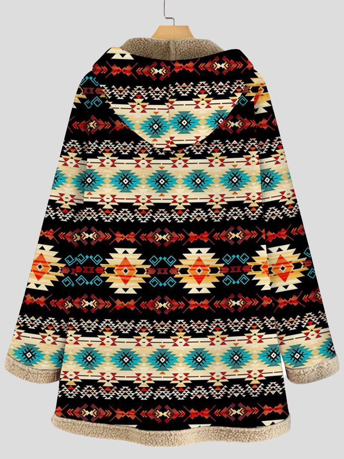Women's Coats Graphic Printed Long Sleeve Pocket Button Hooded Coat - LuckyFash™