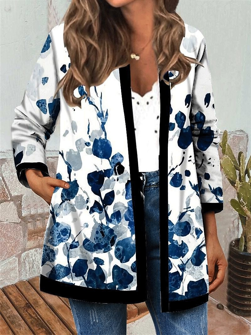 Women's Coats Personalized Print Cardigan Casual Coat - LuckyFash™