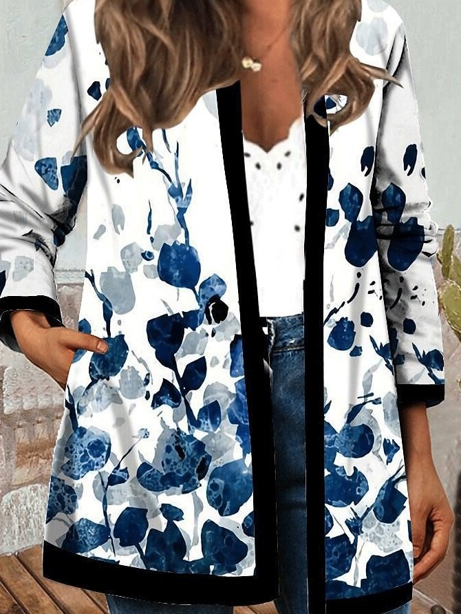 Women's Coats Personalized Print Cardigan Casual Coat - LuckyFash™