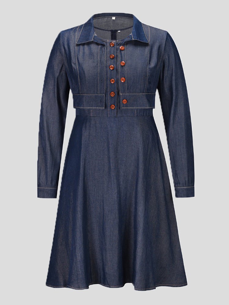 Women's Dresses Buttoned Long Sleeve Slim Fit Two Piece Dress - LuckyFash™