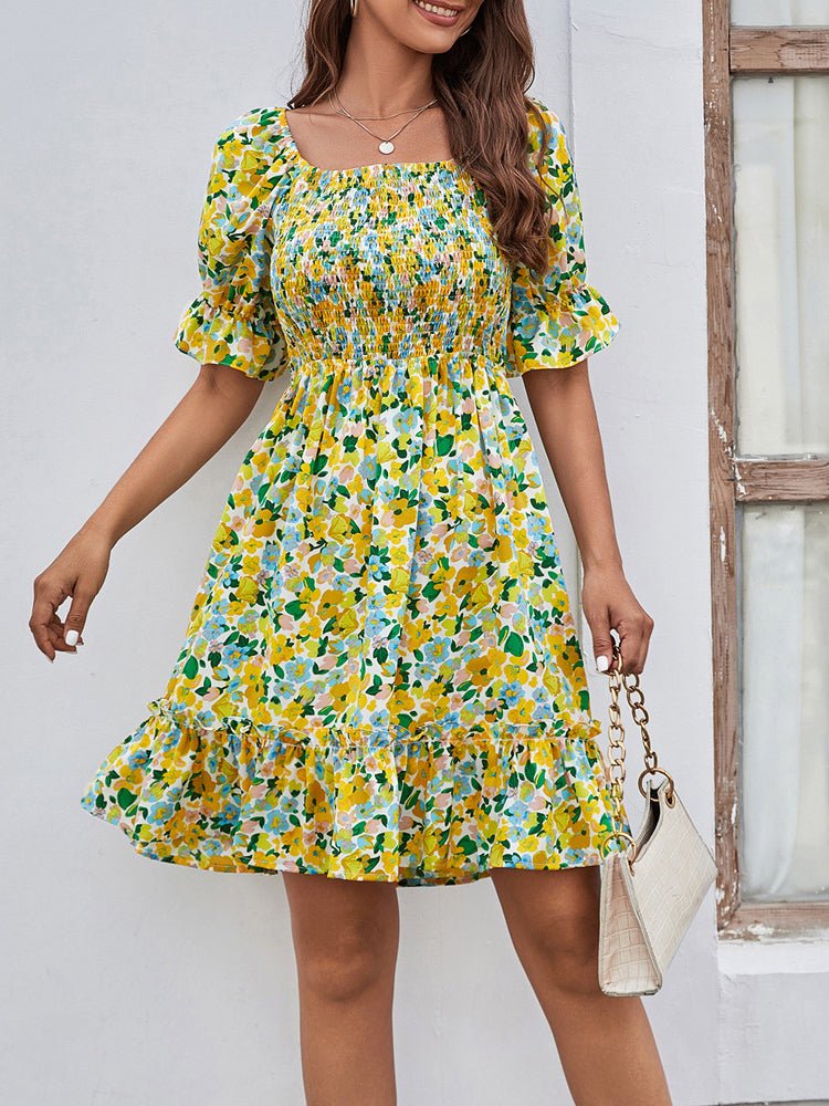 Dresses Fashion Print Backless Strap Sexy Mini Dress - LuckyFash™