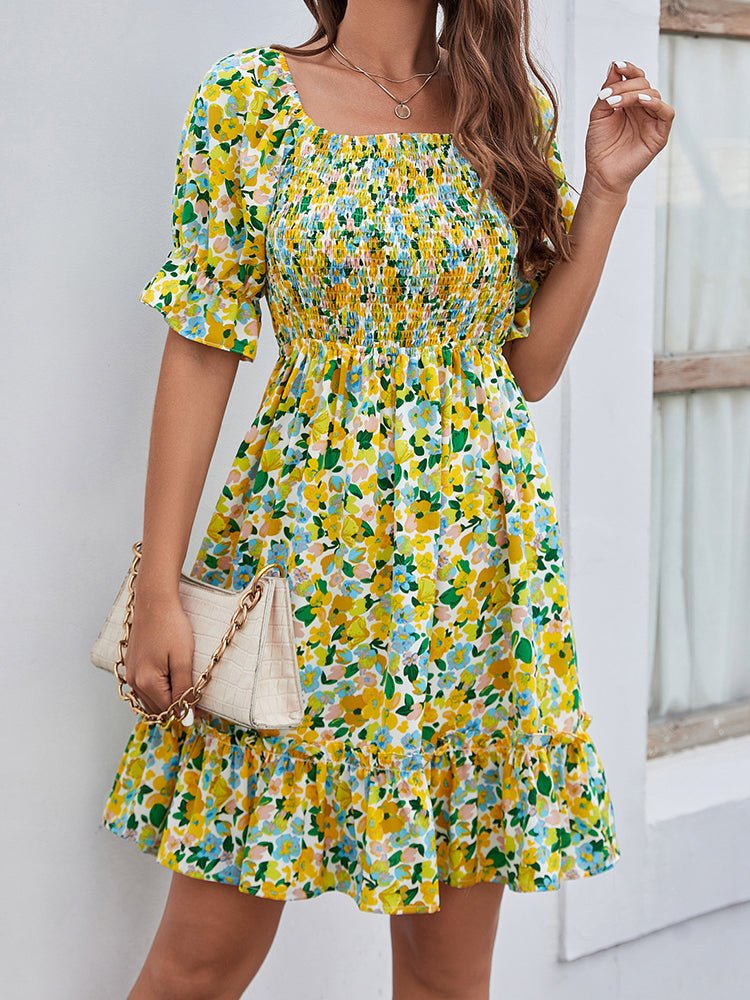 Dresses Fashion Print Backless Strap Sexy Mini Dress - LuckyFash™