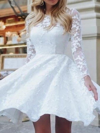 Women's Dresses Lace Long Sleeve Mini Dress - LuckyFash™
