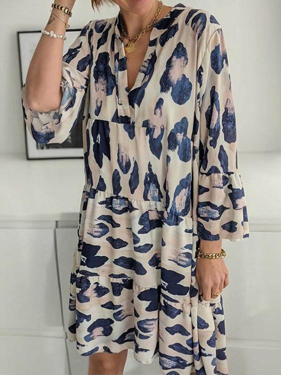 Women's Dresses Loose Printed Long Sleeve Dress - LuckyFash™