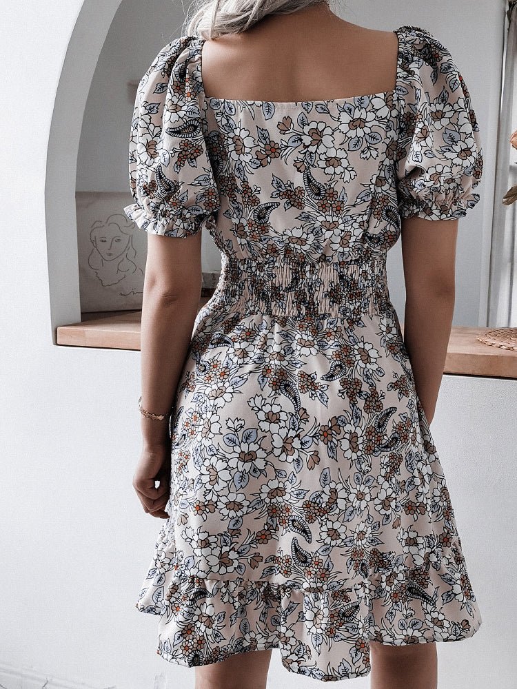 Dresses New Sweet Casual Ruffle Short-Sleeved Mini Dress - LuckyFash™