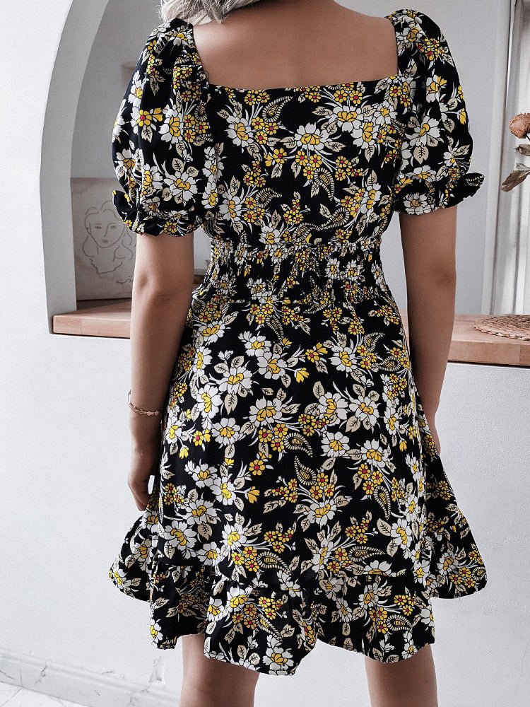 Dresses New Sweet Casual Ruffle Short-Sleeved Mini Dress - LuckyFash™