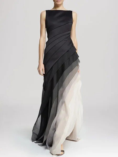 Dresses Ombre Layered High Waist Irregular Dress - LuckyFash™