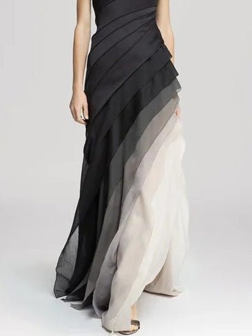 Dresses Ombre Layered High Waist Irregular Dress - LuckyFash™